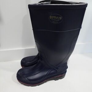 SERVUS By Honeywell Boots Womens 8 Blue Rubber Rain Mud Work Farm USA EUC‎
